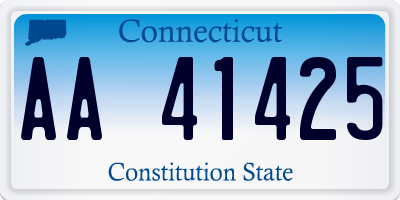 CT license plate AA41425