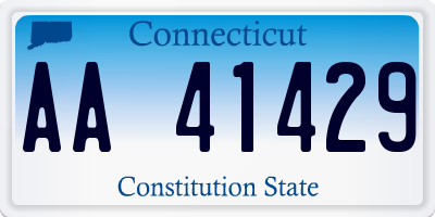 CT license plate AA41429
