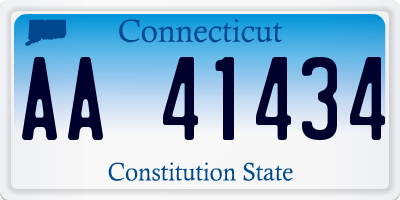 CT license plate AA41434