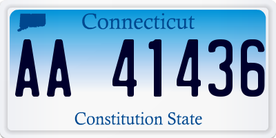 CT license plate AA41436