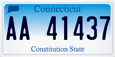 CT license plate AA41437