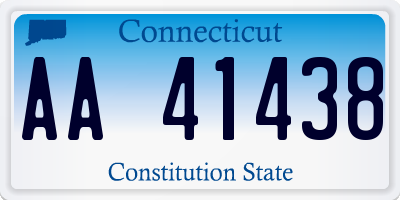 CT license plate AA41438