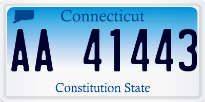CT license plate AA41443