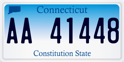 CT license plate AA41448