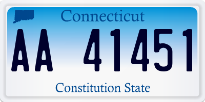 CT license plate AA41451