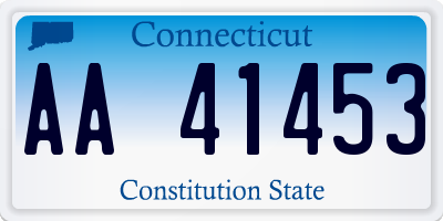 CT license plate AA41453