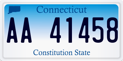 CT license plate AA41458