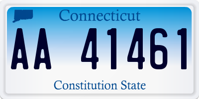 CT license plate AA41461