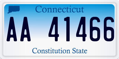 CT license plate AA41466