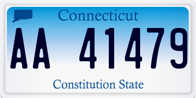 CT license plate AA41479