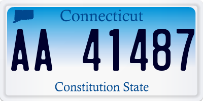 CT license plate AA41487