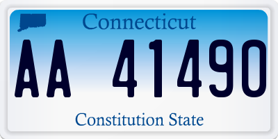 CT license plate AA41490
