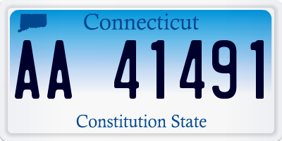 CT license plate AA41491