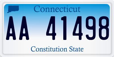 CT license plate AA41498