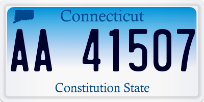CT license plate AA41507