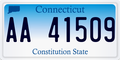 CT license plate AA41509