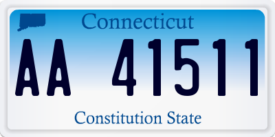 CT license plate AA41511
