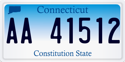 CT license plate AA41512