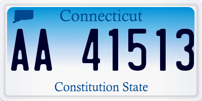 CT license plate AA41513