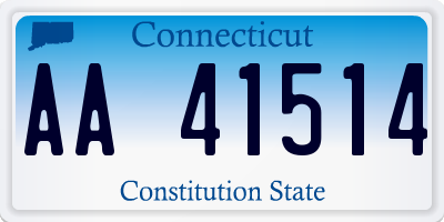 CT license plate AA41514