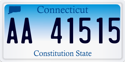 CT license plate AA41515