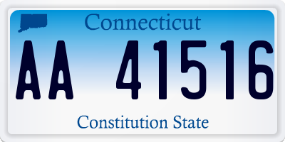 CT license plate AA41516