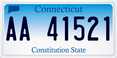 CT license plate AA41521