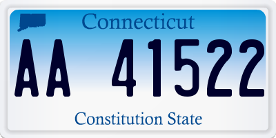 CT license plate AA41522