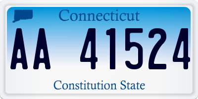CT license plate AA41524
