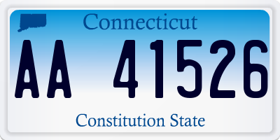 CT license plate AA41526