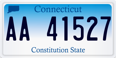 CT license plate AA41527