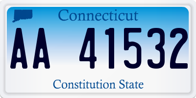 CT license plate AA41532