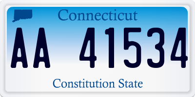 CT license plate AA41534
