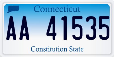 CT license plate AA41535