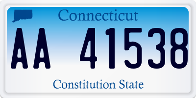 CT license plate AA41538
