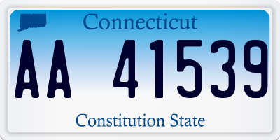CT license plate AA41539