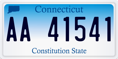 CT license plate AA41541