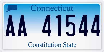 CT license plate AA41544