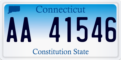 CT license plate AA41546
