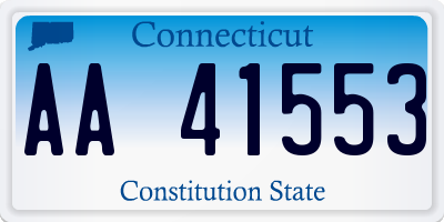 CT license plate AA41553