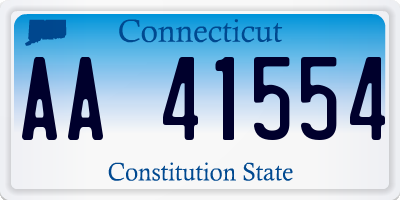 CT license plate AA41554