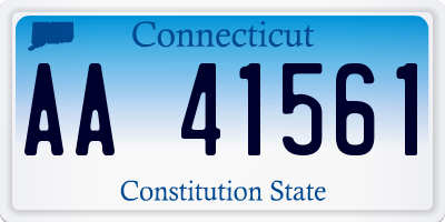 CT license plate AA41561