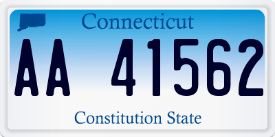 CT license plate AA41562