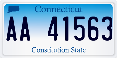 CT license plate AA41563