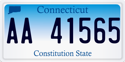 CT license plate AA41565