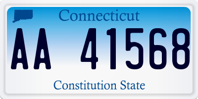 CT license plate AA41568