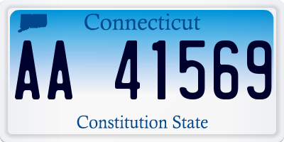 CT license plate AA41569