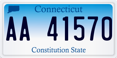 CT license plate AA41570