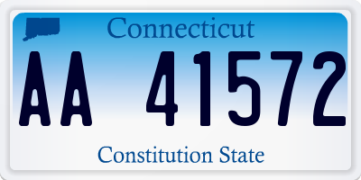 CT license plate AA41572