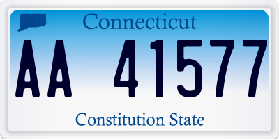 CT license plate AA41577